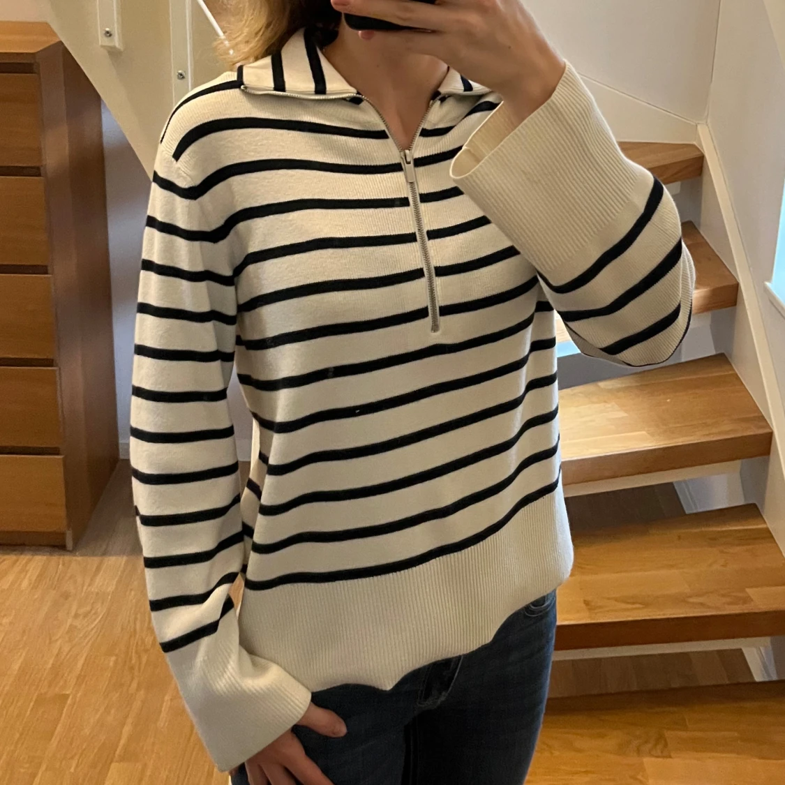 Randig stickad tröja från KappAhl