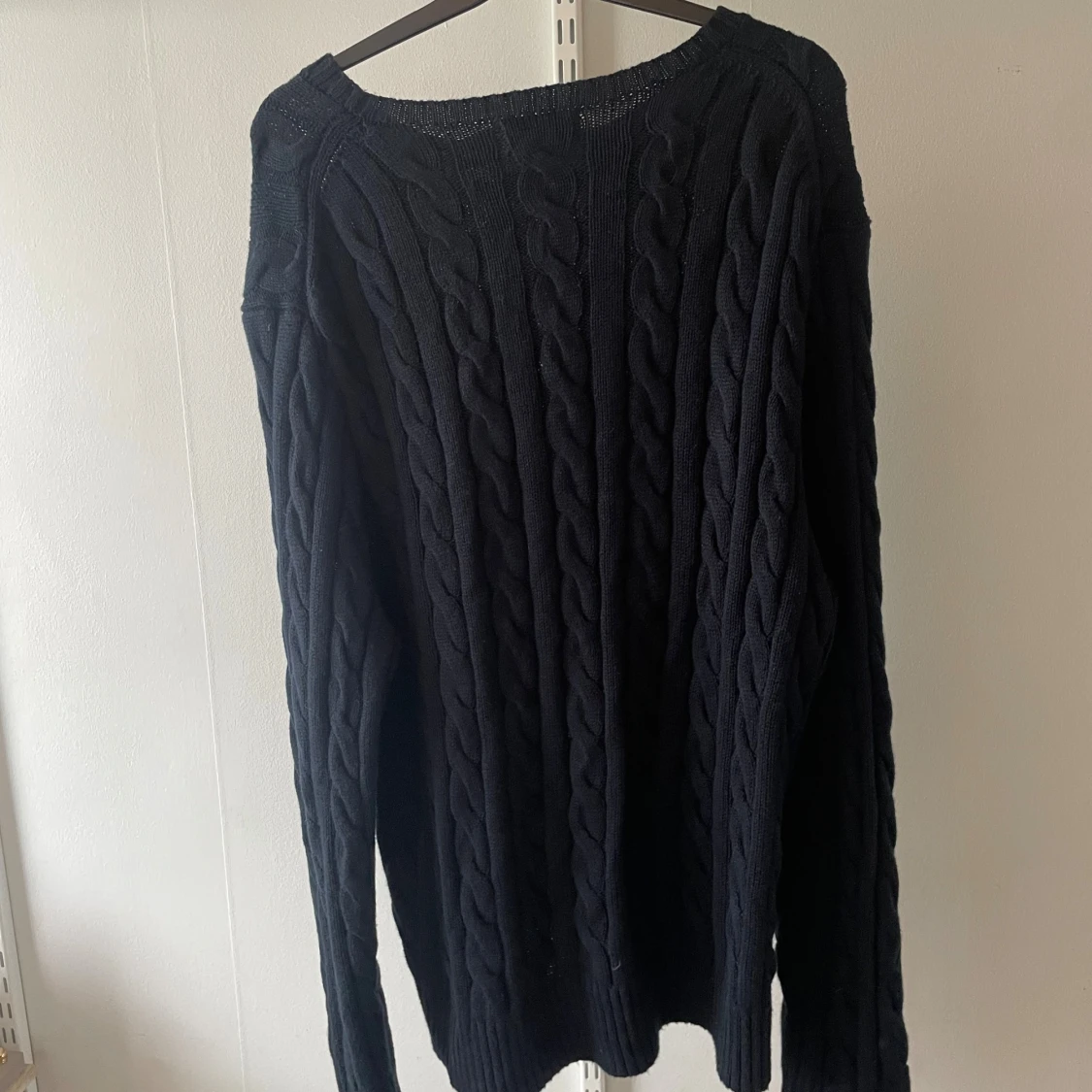 Marinblå kabelstickad tröja Polo Ralph Lauren - 1