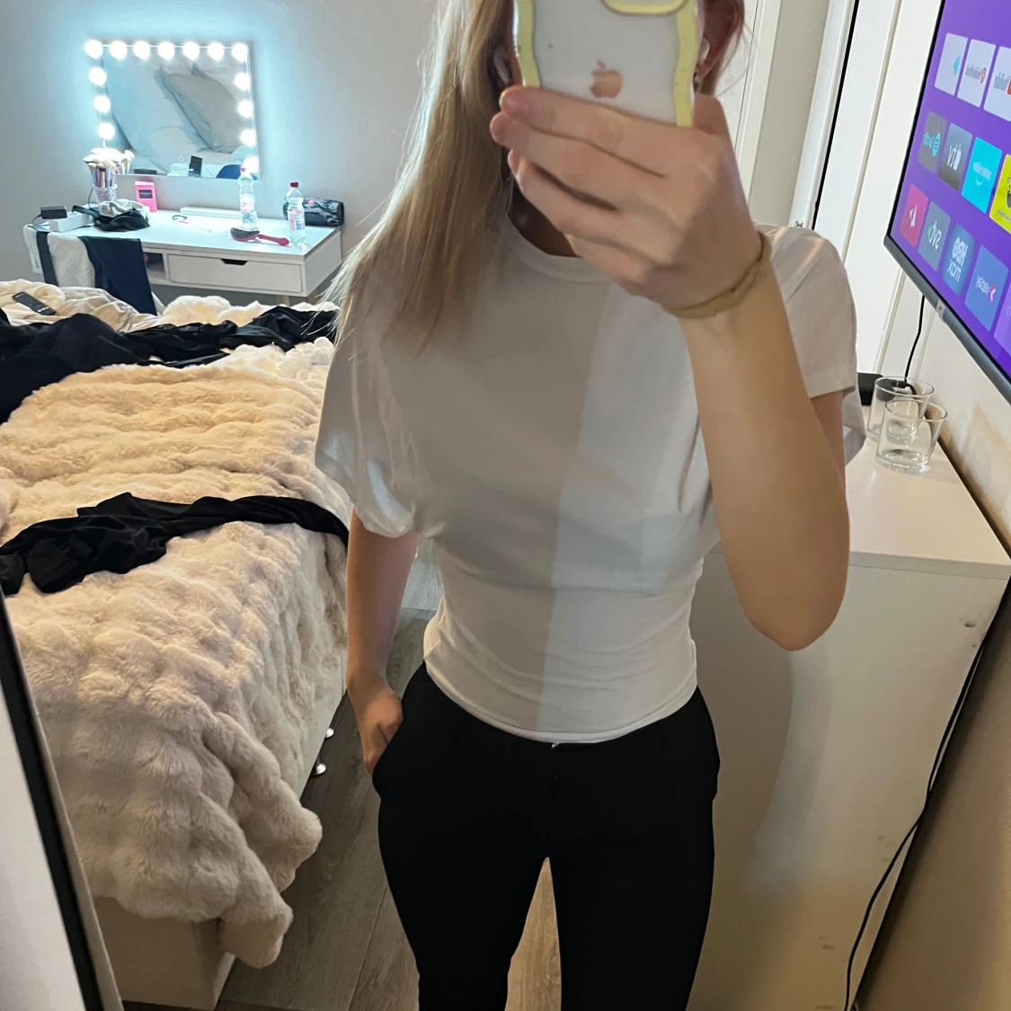 Vit croppad topp från Nelly - 1