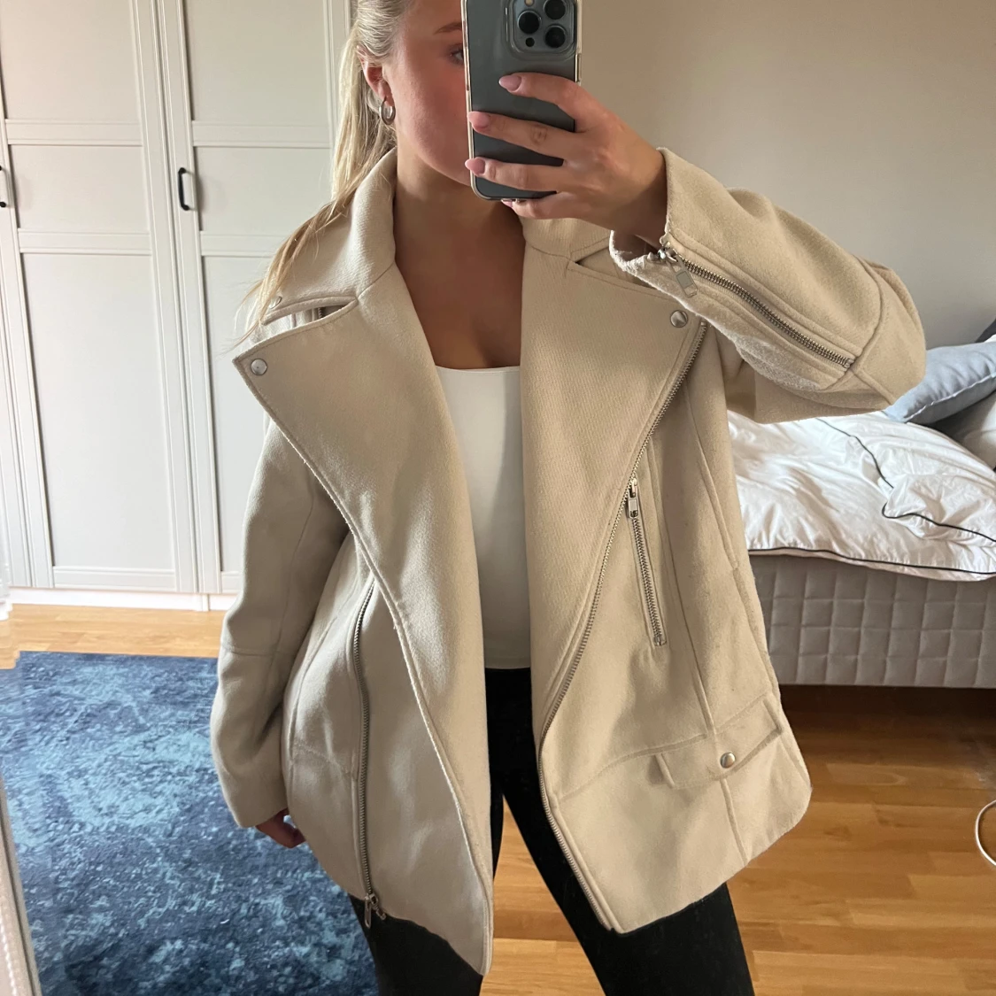 Beige kort kappa  - 1