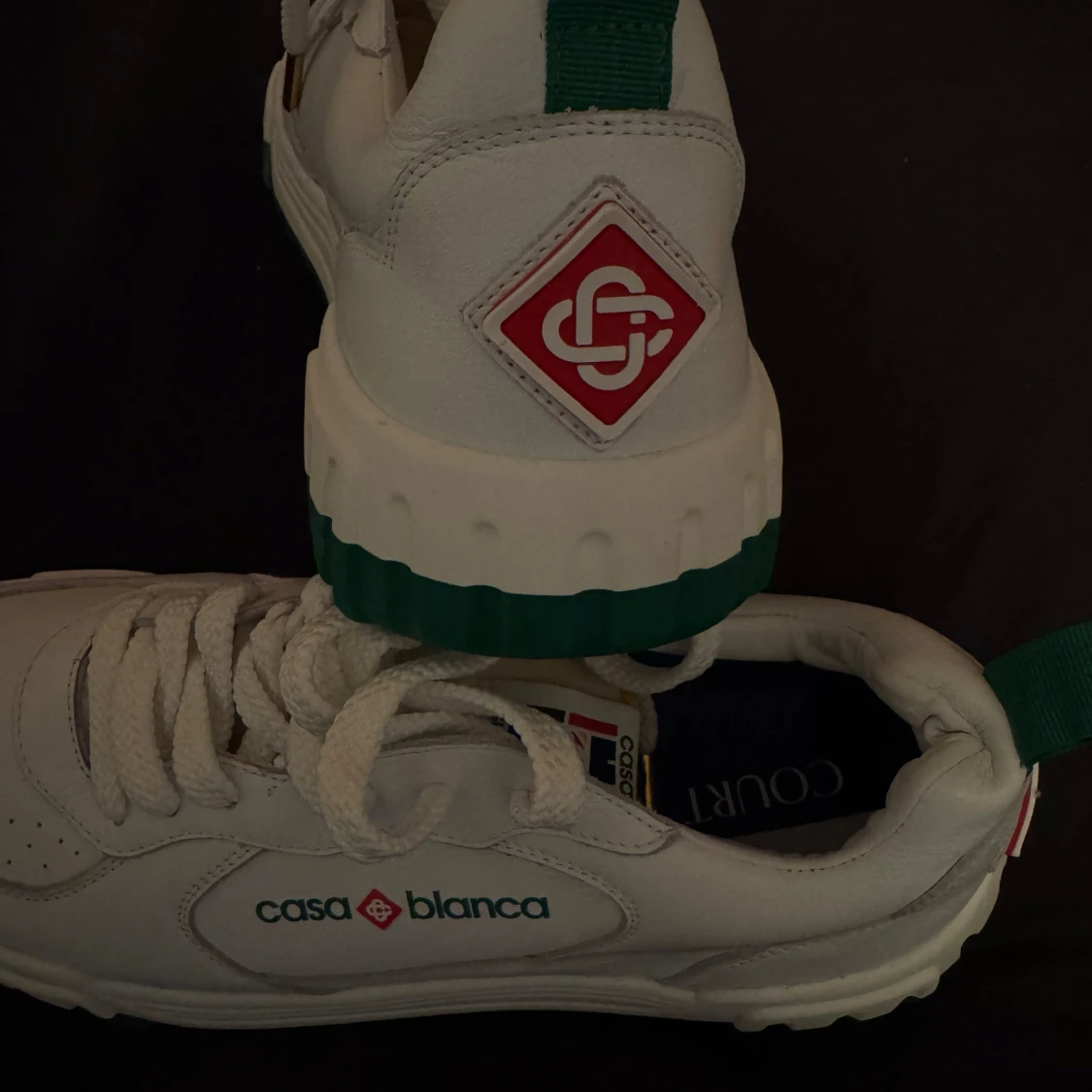 Casa Blanca vita sneakers i skinn - 4