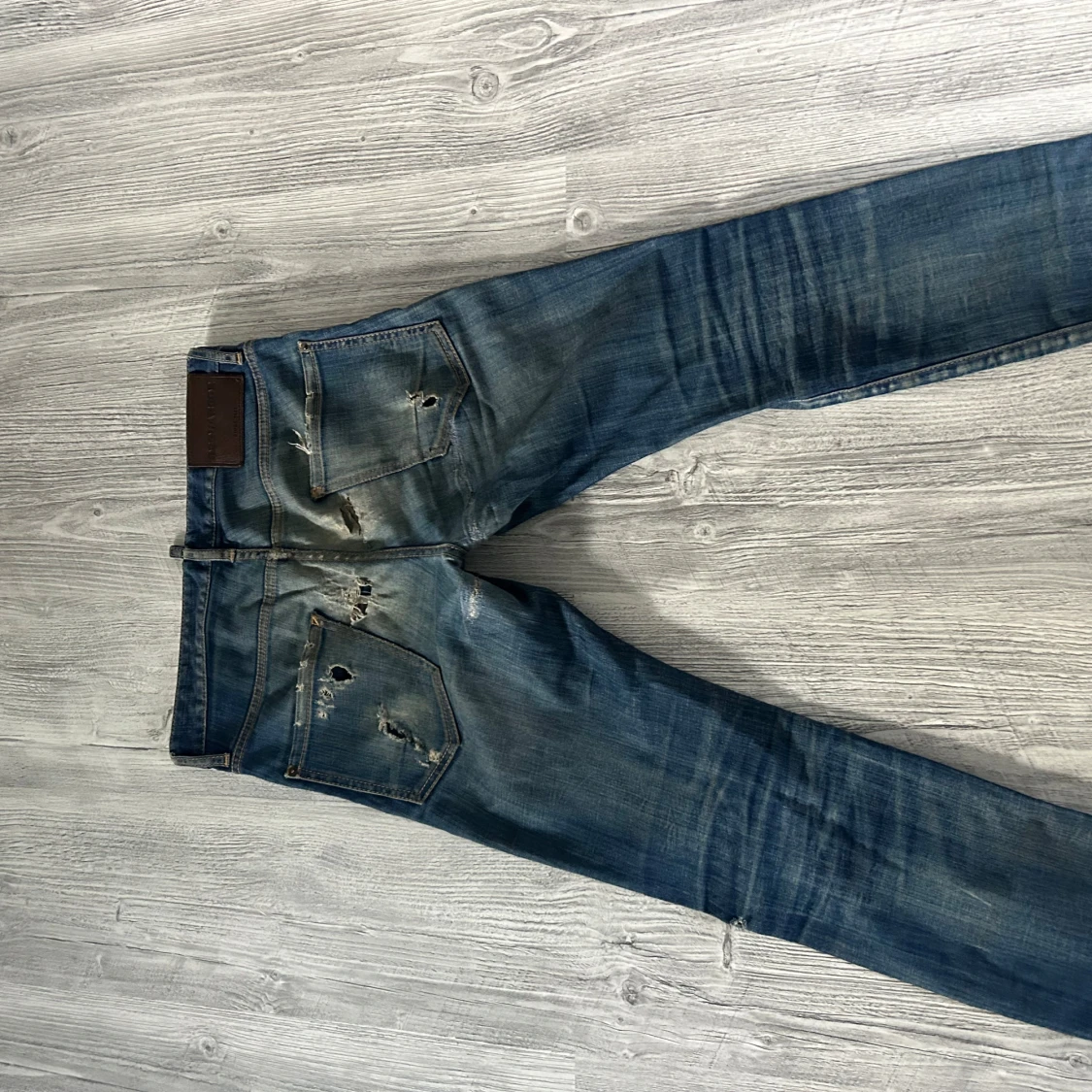 Dsquared2 blå slitna jeans med patch - 3