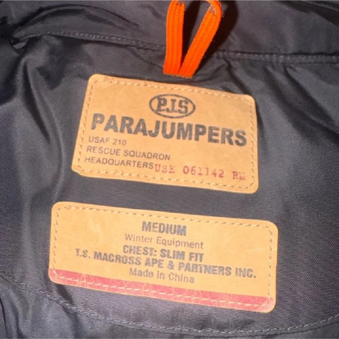 Svart lång dunjacka Parajumpers M - 3