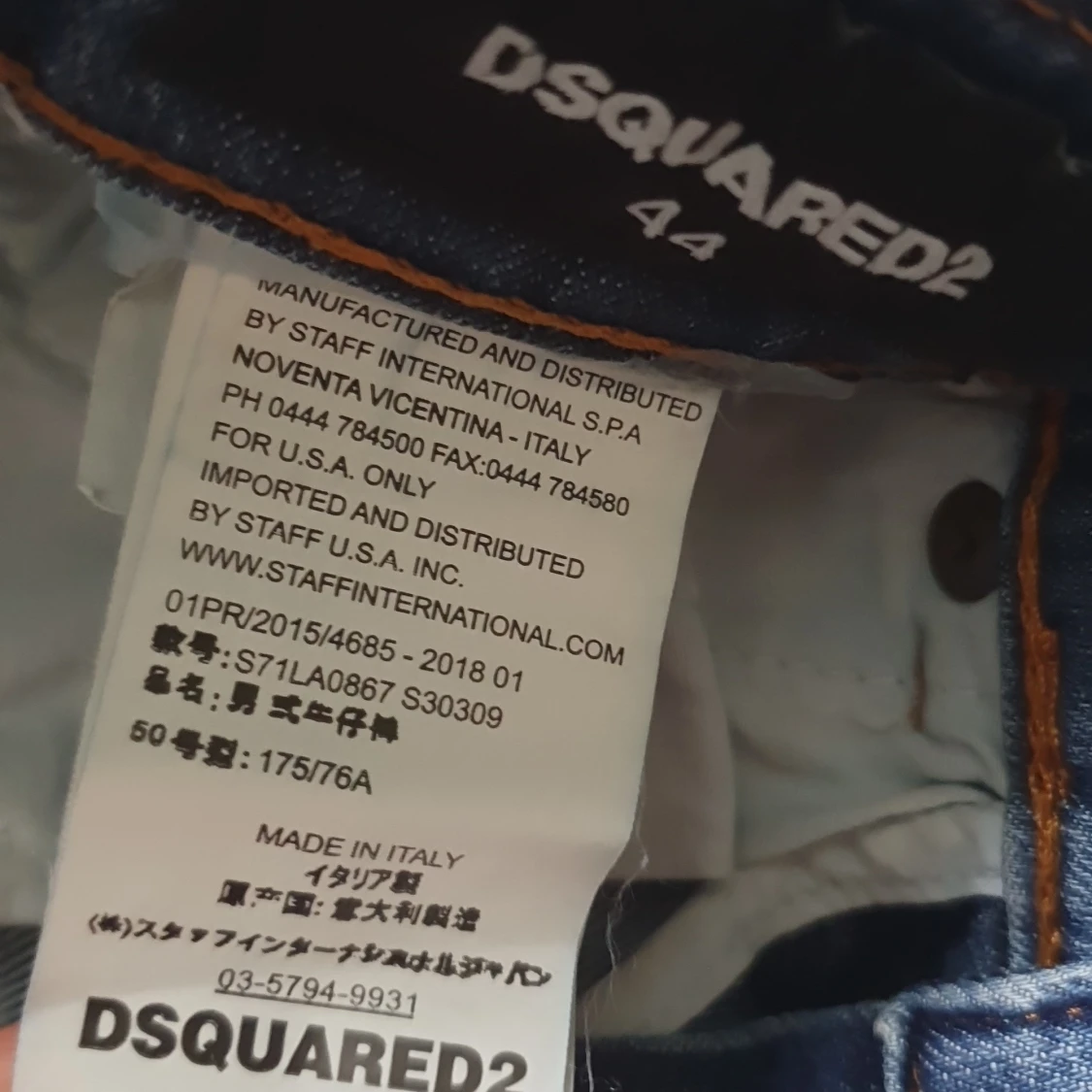 Dsquared2 slitna jeansshorts blå - 4