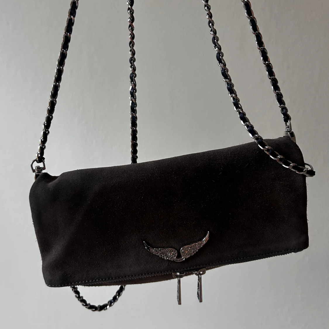 Grå mocka axelväska Zadig & Voltaire