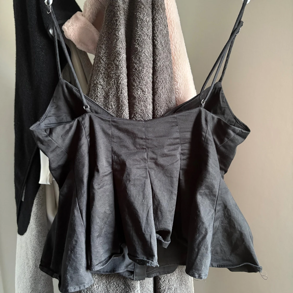 Svart korsett-topp med knappar - 1