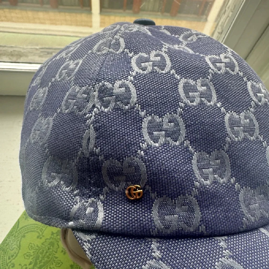 Blå GG keps från Gucci i jeans - 1