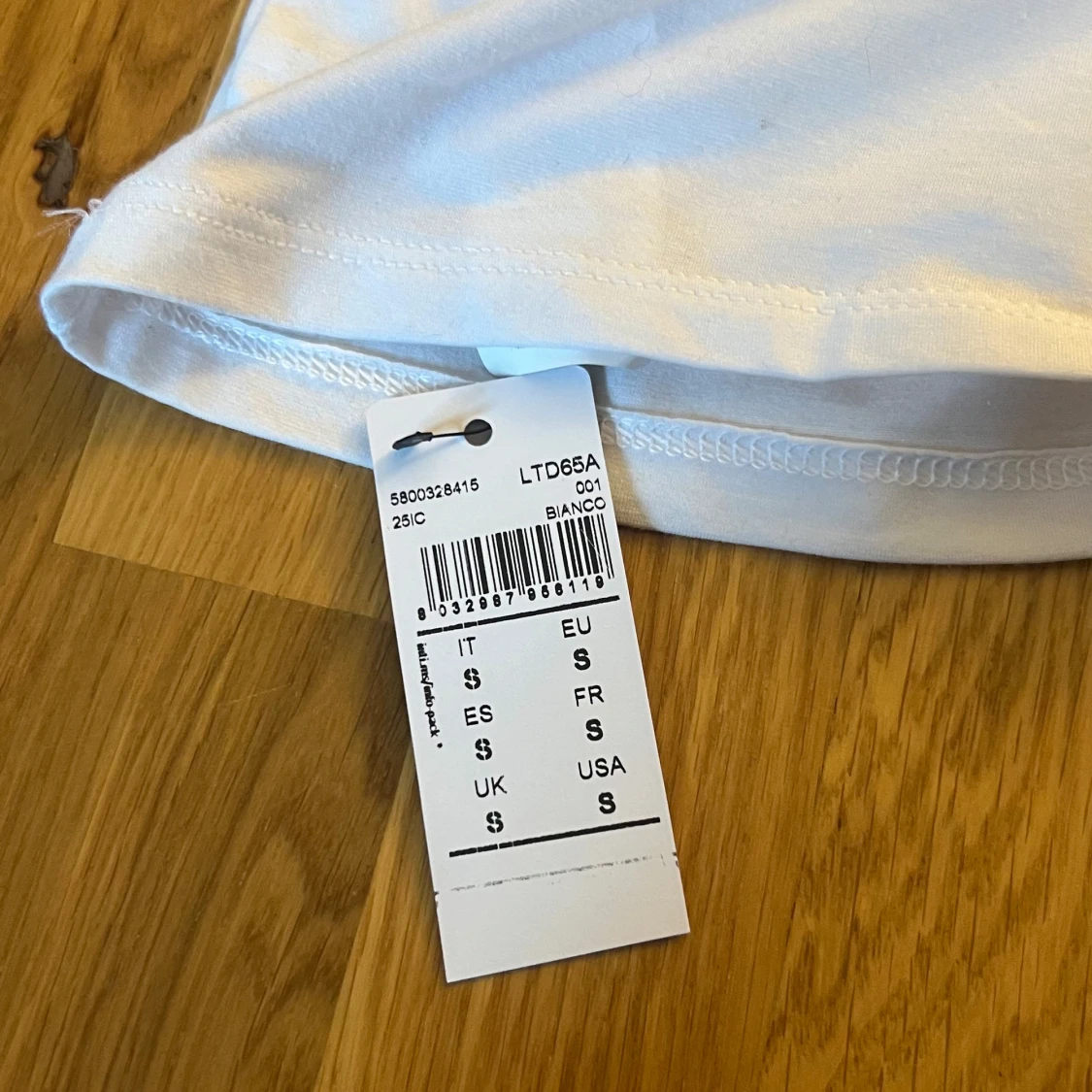 Vit linnetopp i bomull, stl S - 2