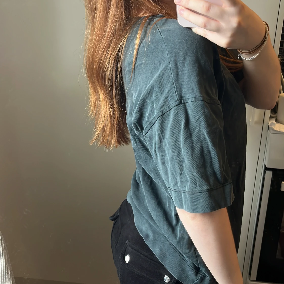 Grå oversized t-shirt i bomull - 2