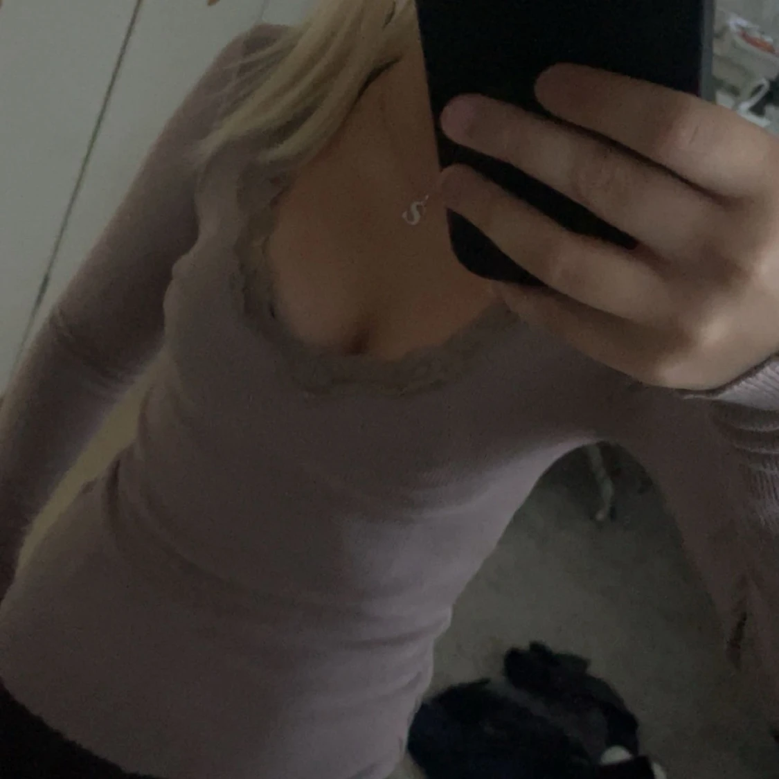 Beige ribbad långärmad topp Amisu - 1