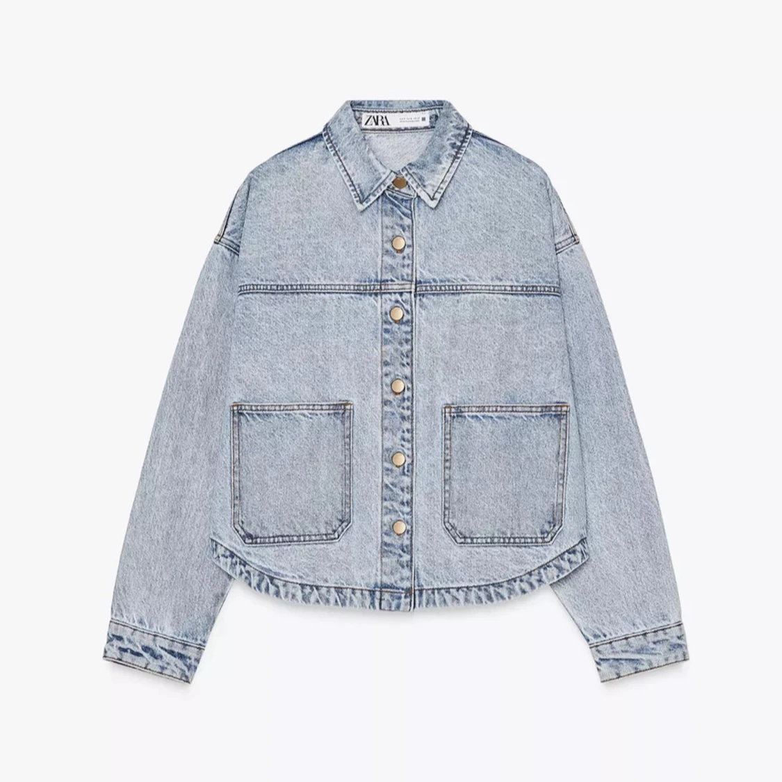Ljusblå jeansjacka från Zara - 1