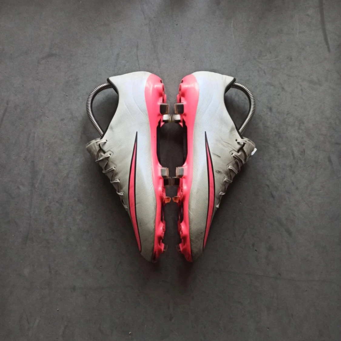 Nike fotbollsskor grå och rosa - 3