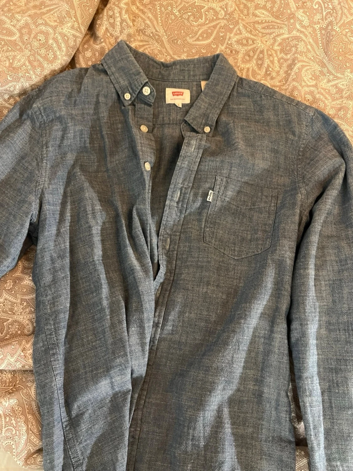 Blå linneskjorta från Levi's