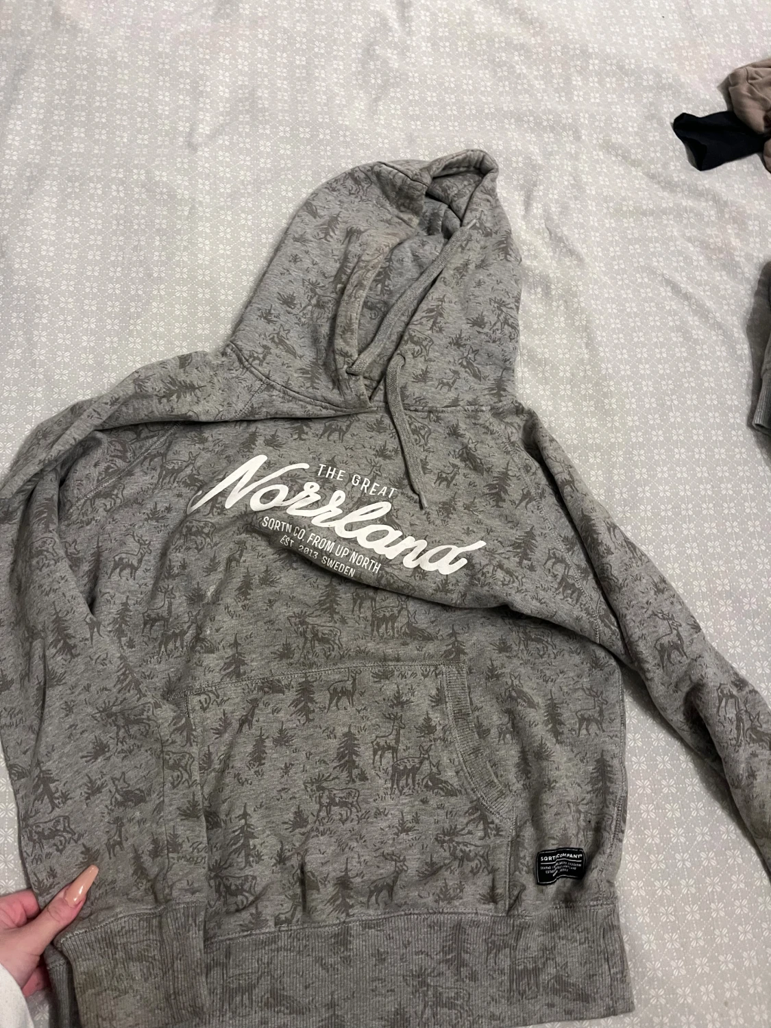 Grå Norrland hoodie