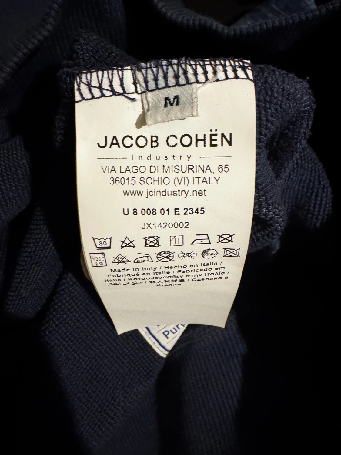 Mörkblå hoodie Jacob Cohën - 5