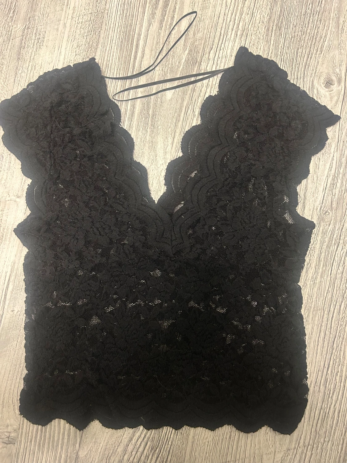 Svart spetstopp Zara - 3