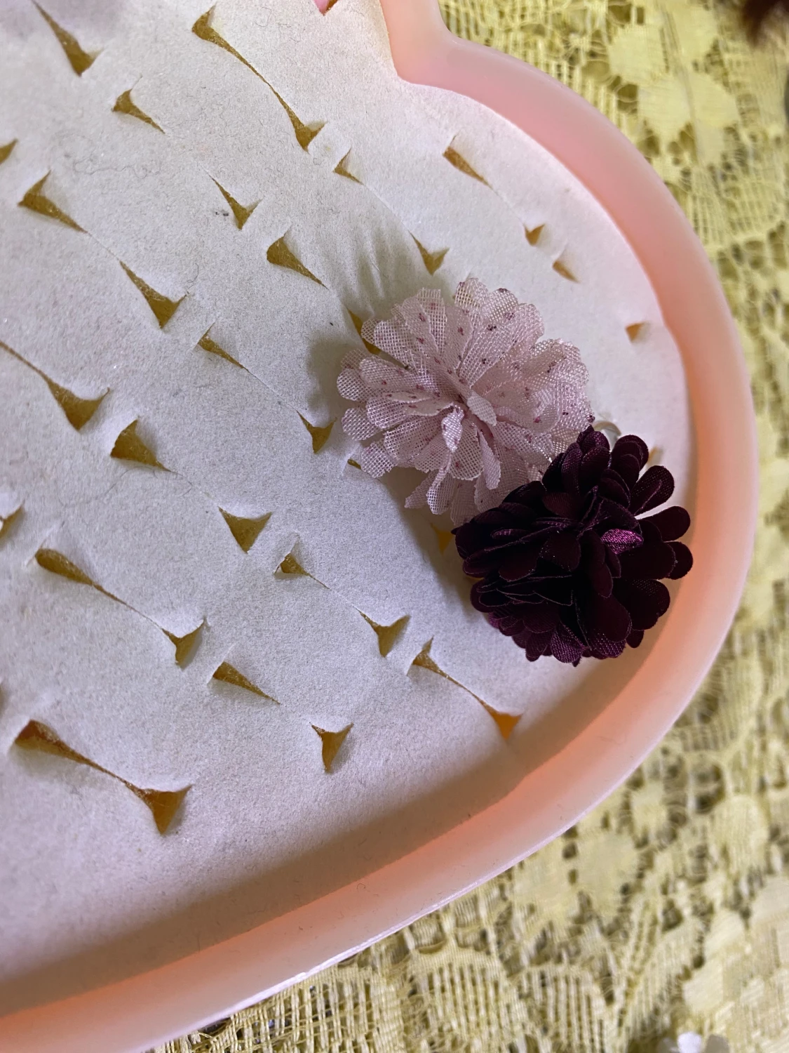 Barn Blommiga ringar i tyg, mixade färger - 2