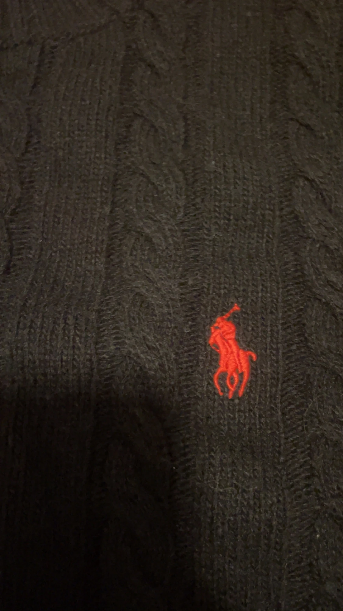 Svart kabelstickad tröja Polo Ralph Lauren - 1