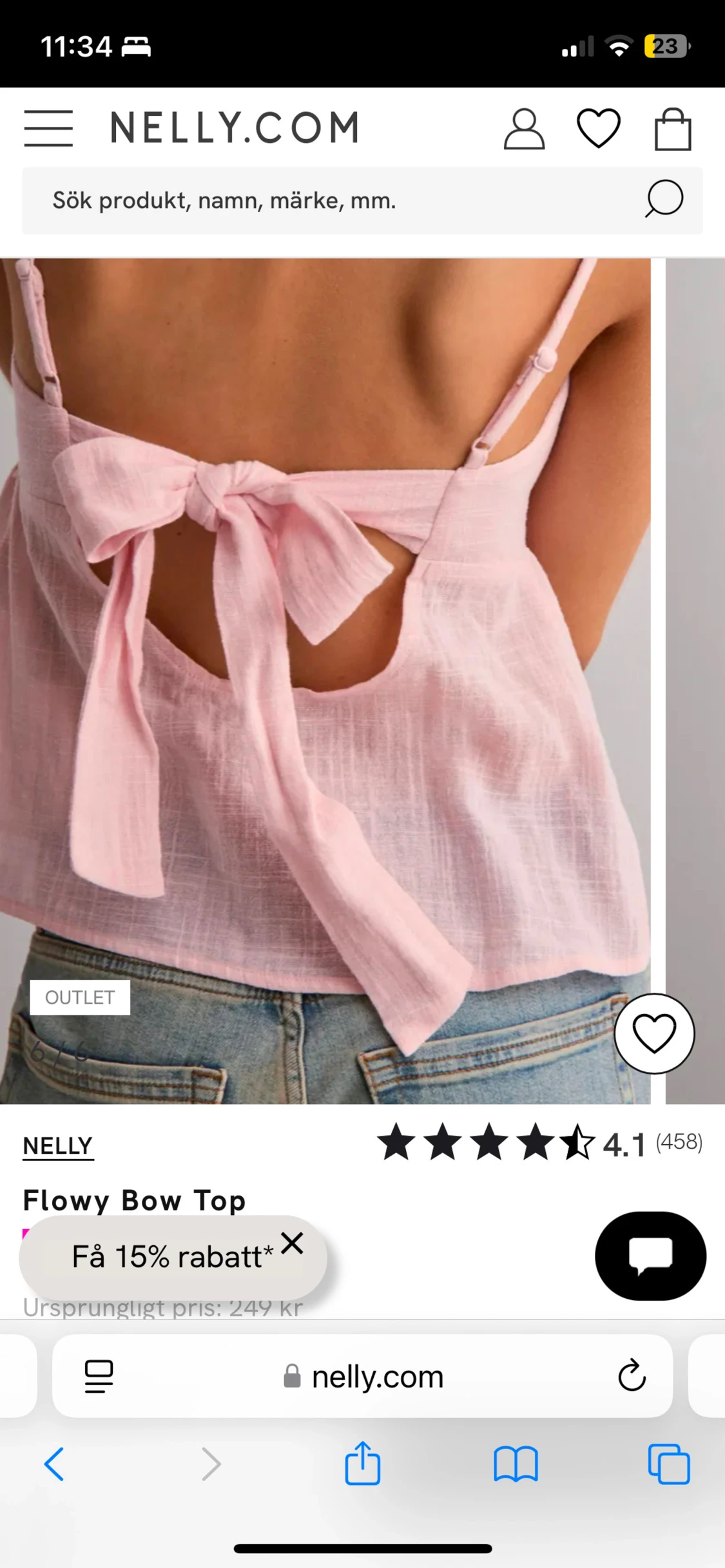Rosa flowy linnetopp från Nelly - 2