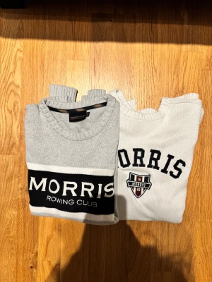 2x Stickad Morris M - Riktigt feta Morris tröjor nu inför vintern❄️⛄️             Grå tröja - L men sitter som M                                          Vit tröja - CL men sitter som L                                       Hör av er vid minsta fundering🙌🙌
