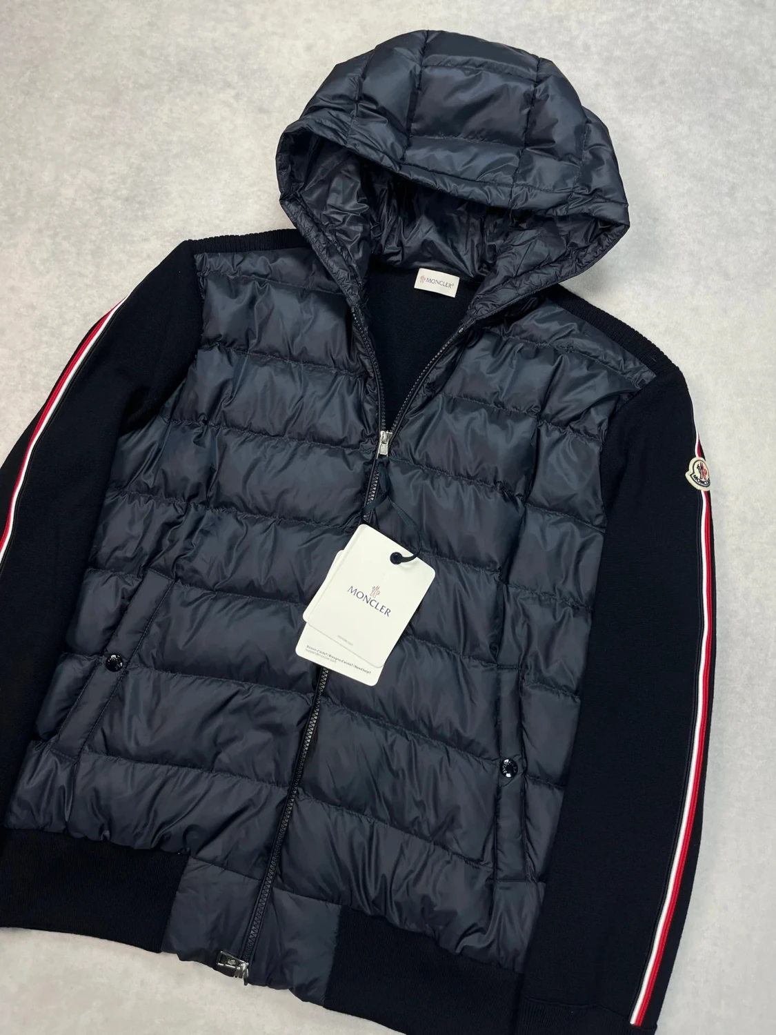 Moncler hooded cardigan jacket - 1