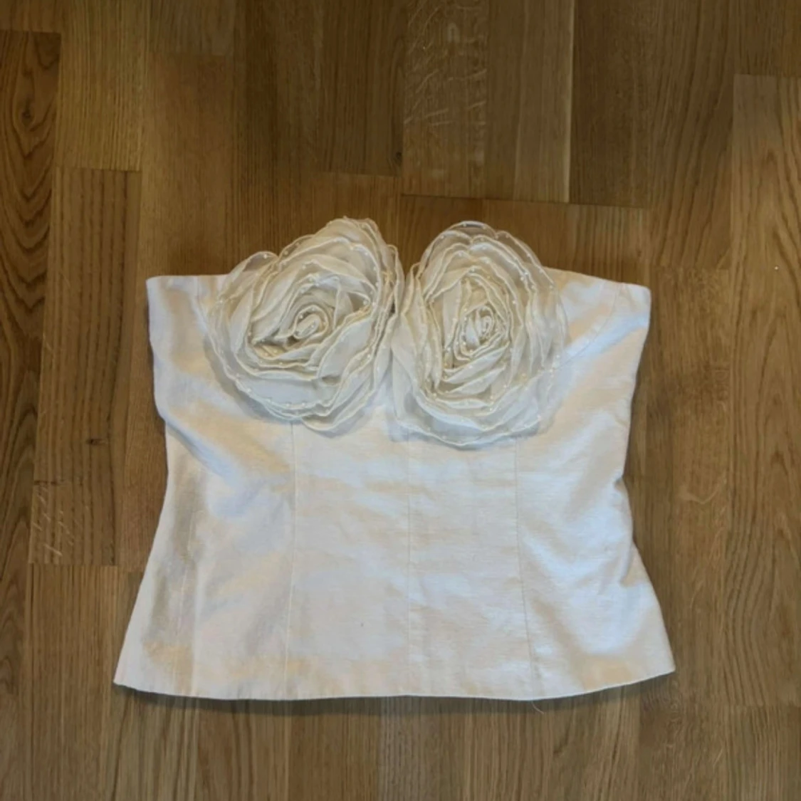 Vit axelbandslös korsett från Zara - 1