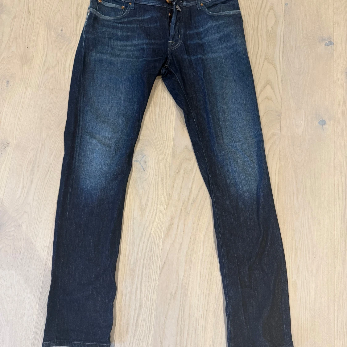 Jacob Cohën blå jeans med rutig patch