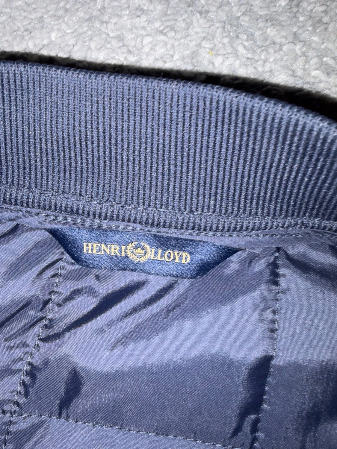 Mörkblå quiltad bomberjacka Henri Lloyd - 3