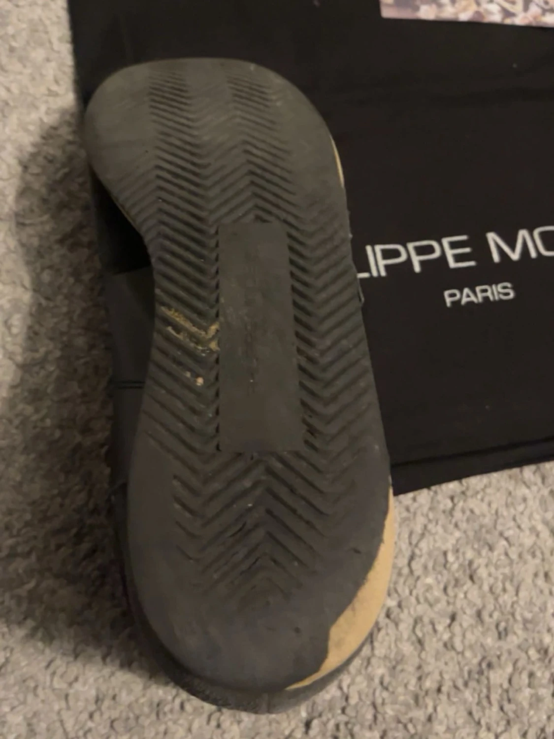 Philippe Model blå sneakers mocka & skinn - 4