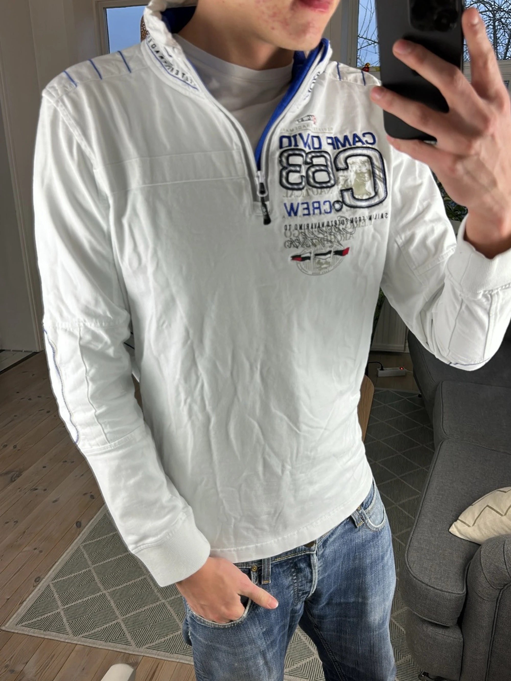 Camp David Blue quarter zip 