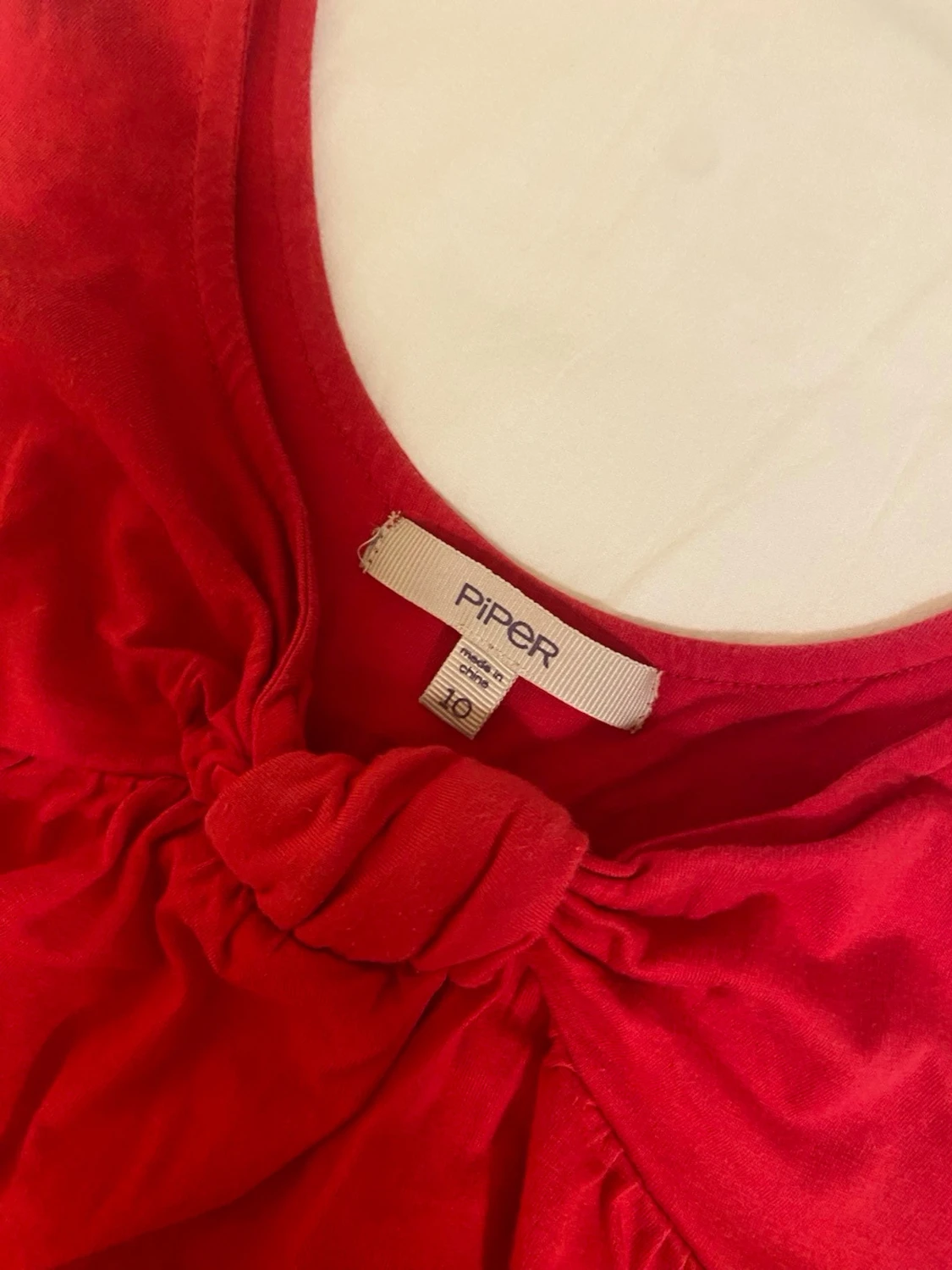 Jättefint rött linne från piper  - 1