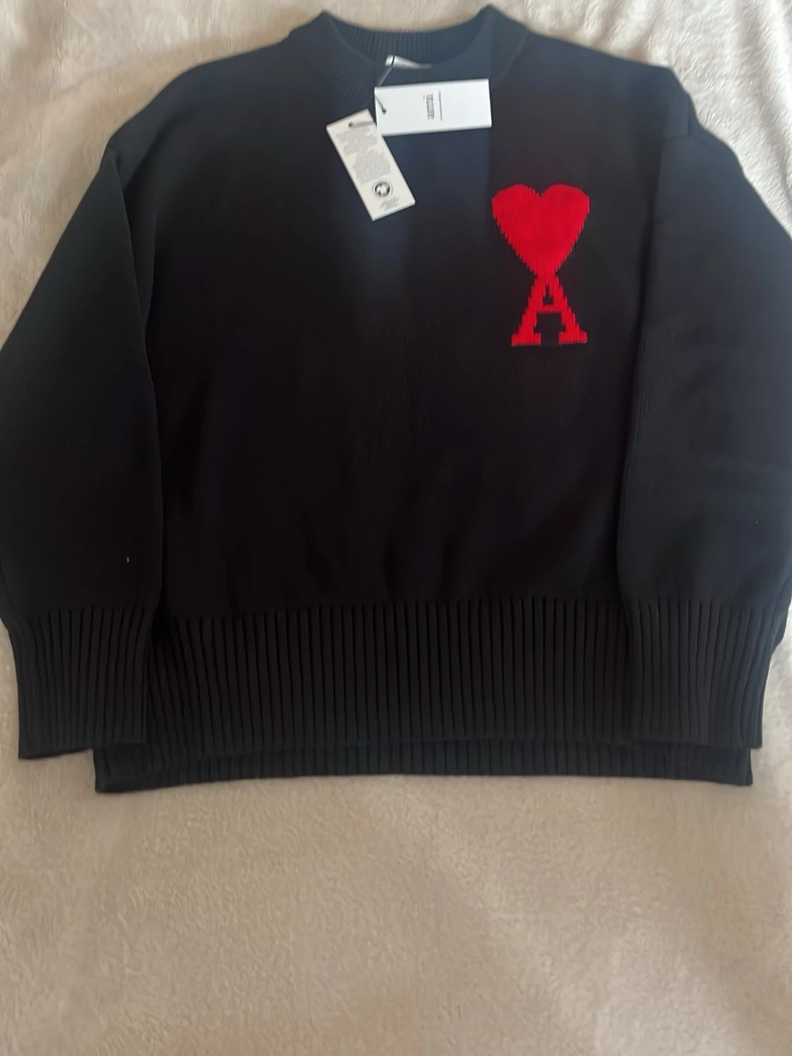 Svart stickad tröja från Ami Paris - 3