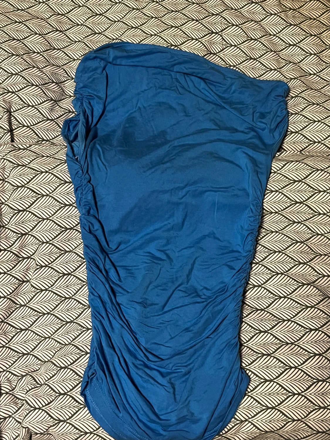 Blå offshoulder topp