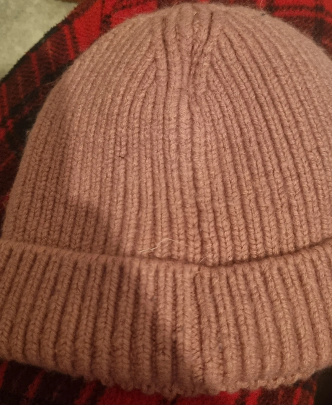 Rosa stickad mössa från The North Face - 6