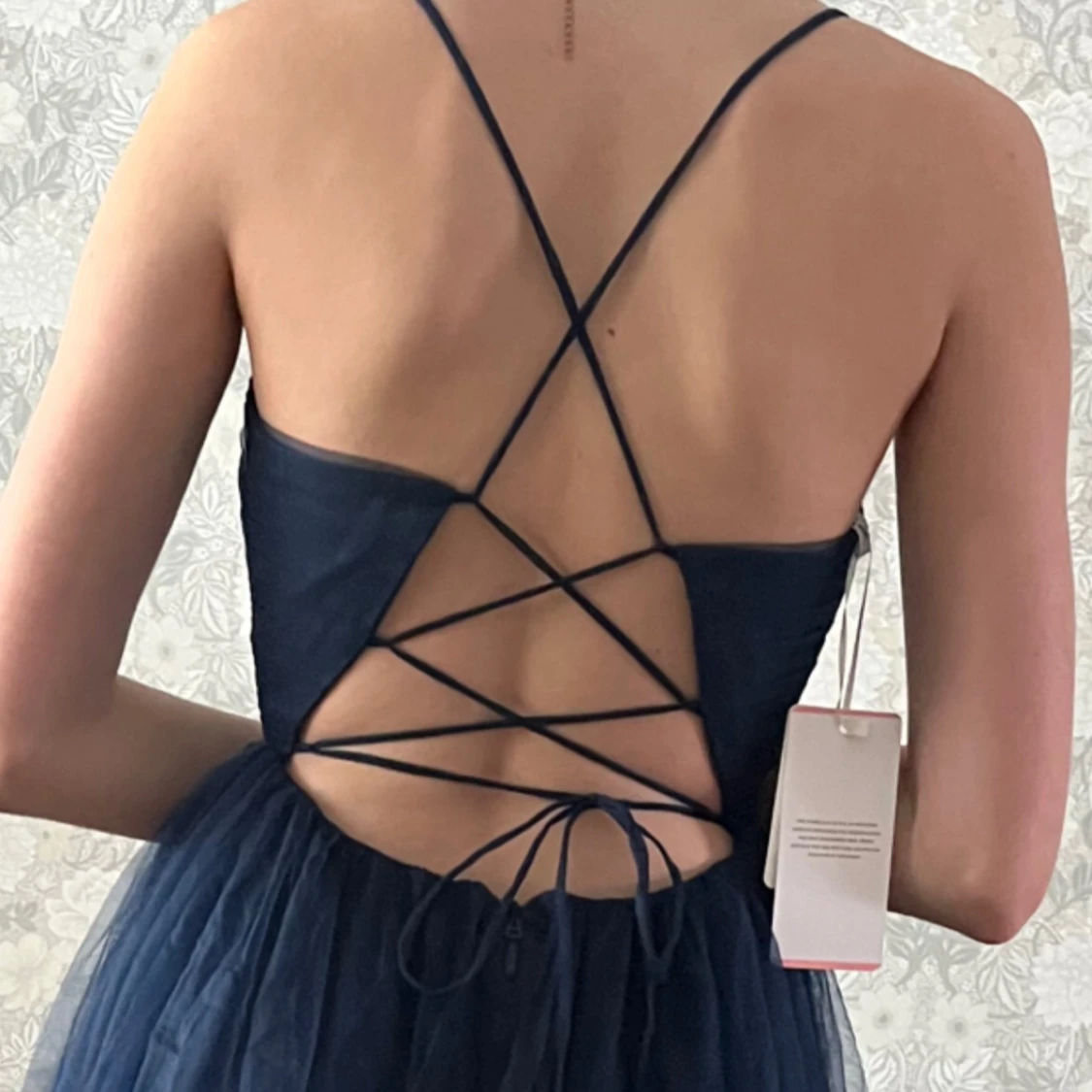 Marinblå balklänning - 1