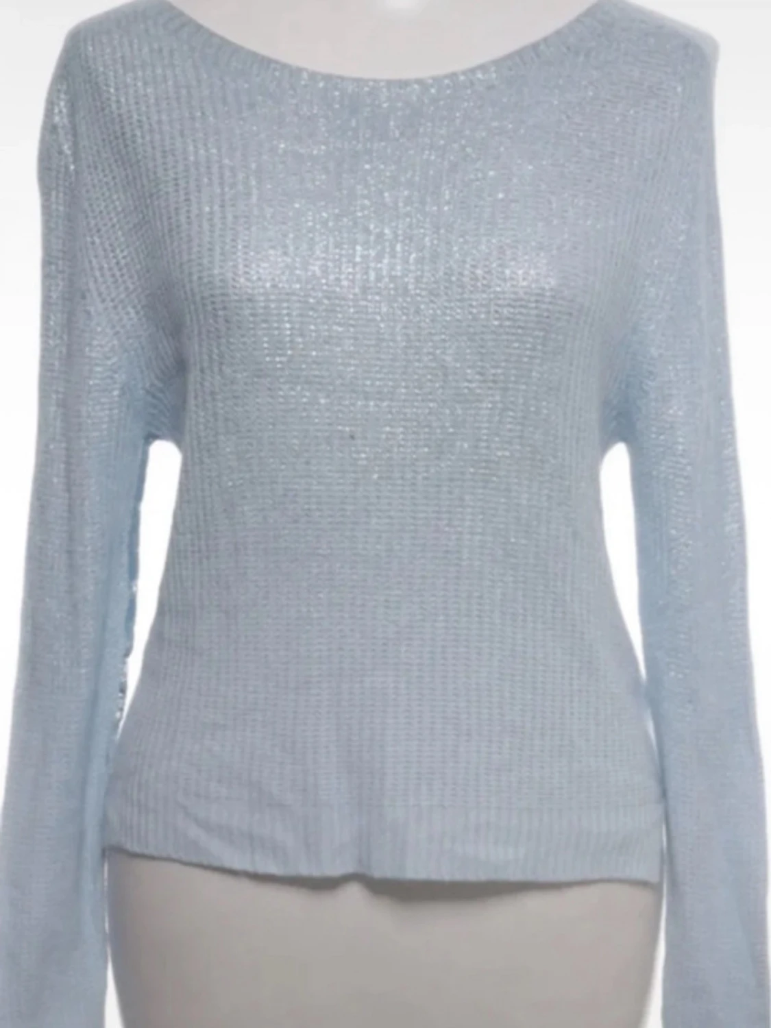Ljusblå stickad tröja 