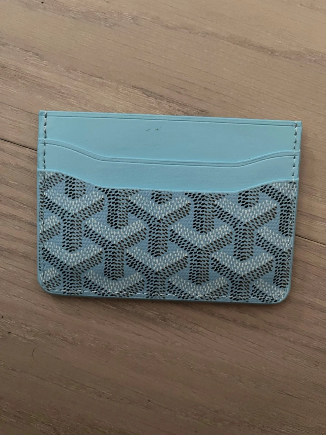 Ljusblå korthållare från  - 1