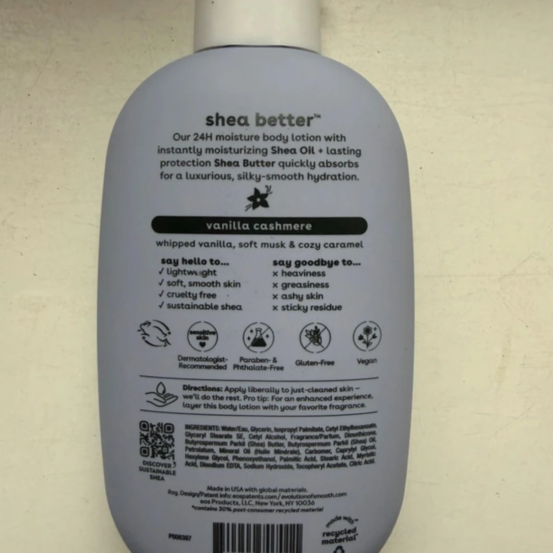 EOS Vanilla Cashmere Body Lotion - 1