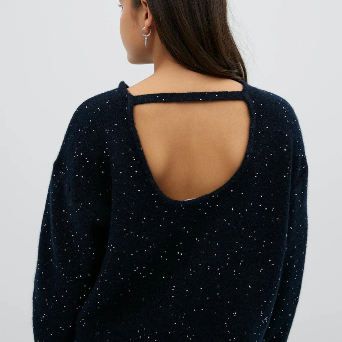 Y knitted glitter tröja - 2