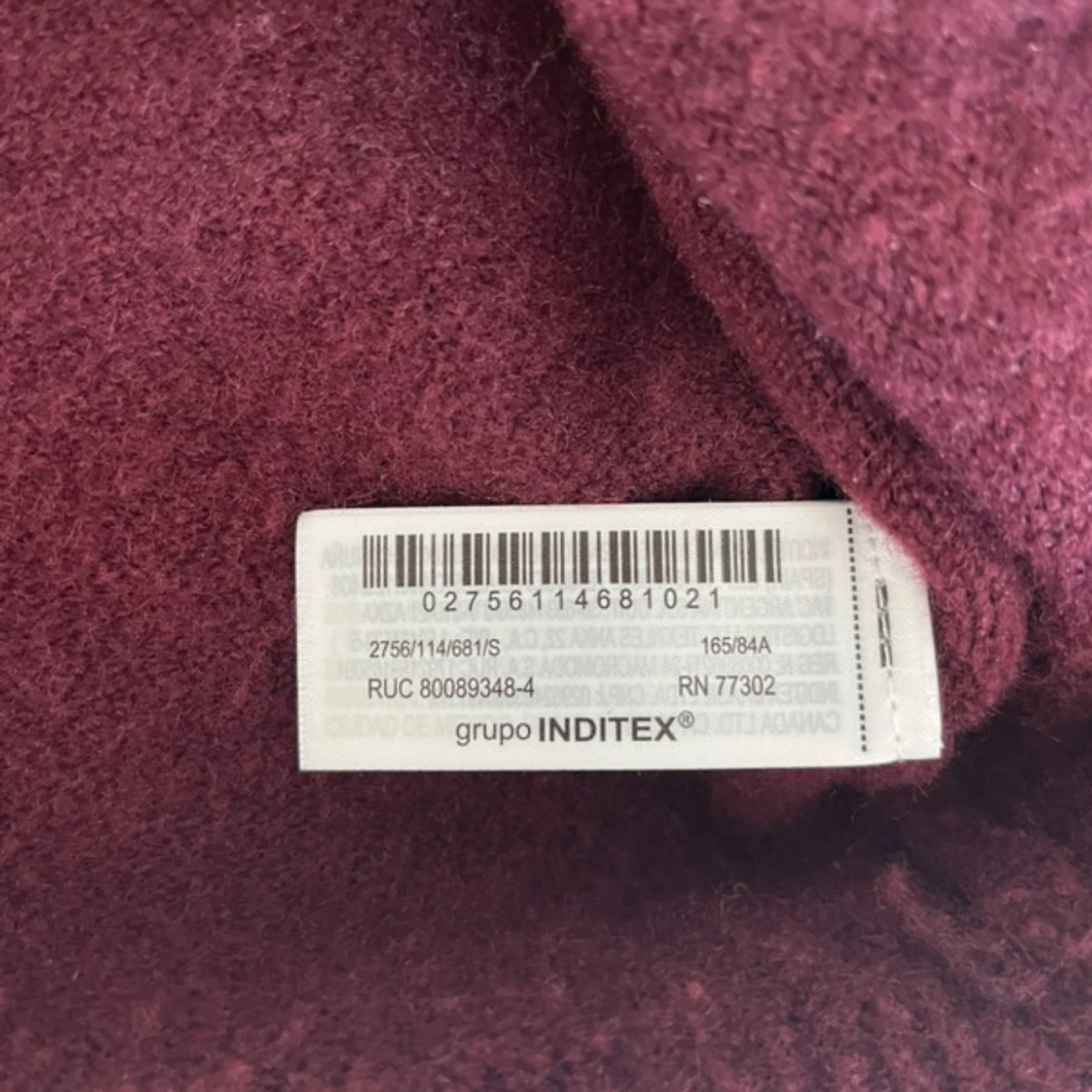 Vinröd kofta med volang från Zara - 2