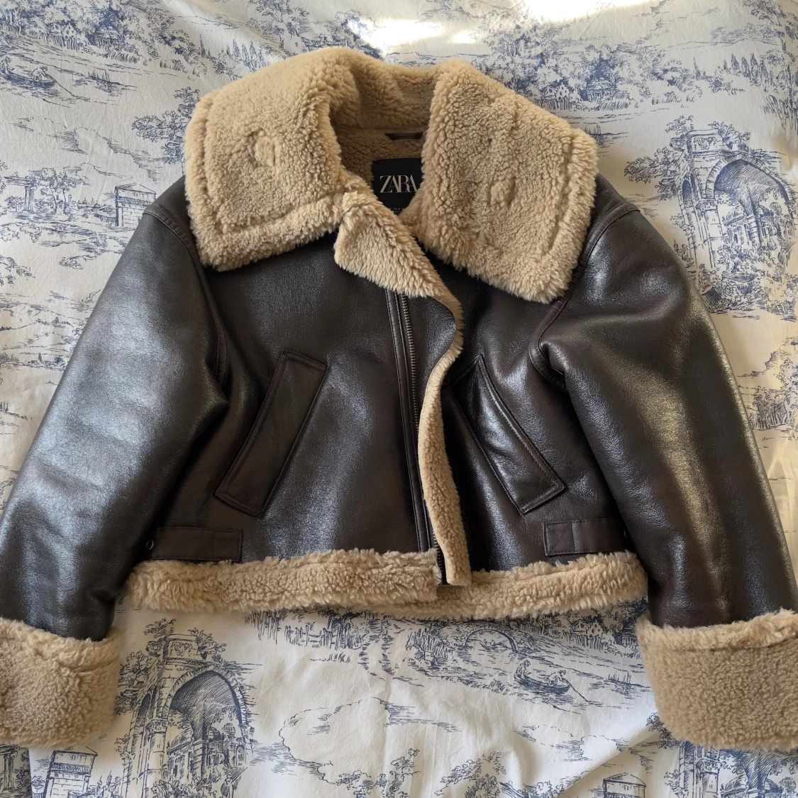 zara biker sherpajacka