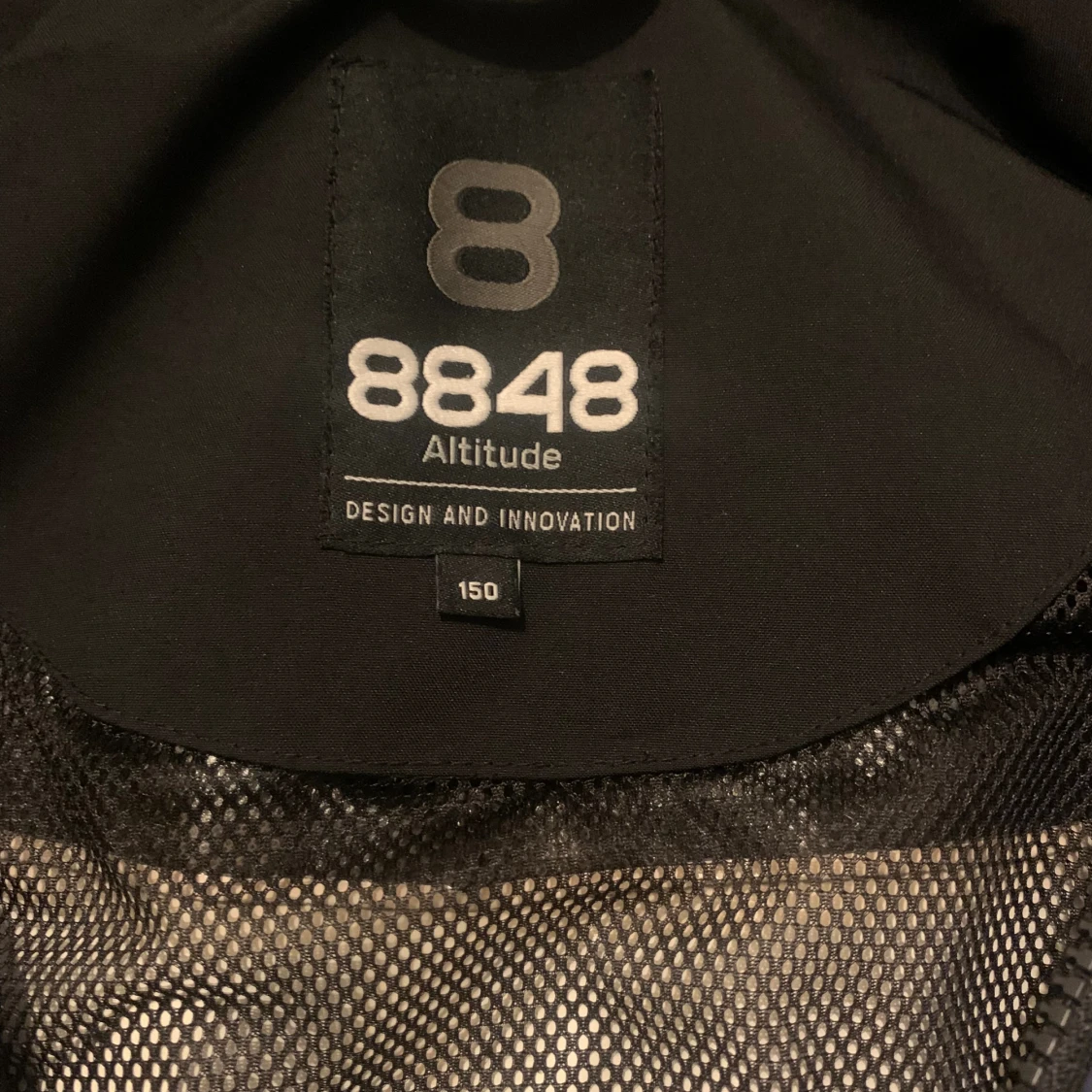 Blå och svart regnjacka 8848 Altitude, stl 150 - 3