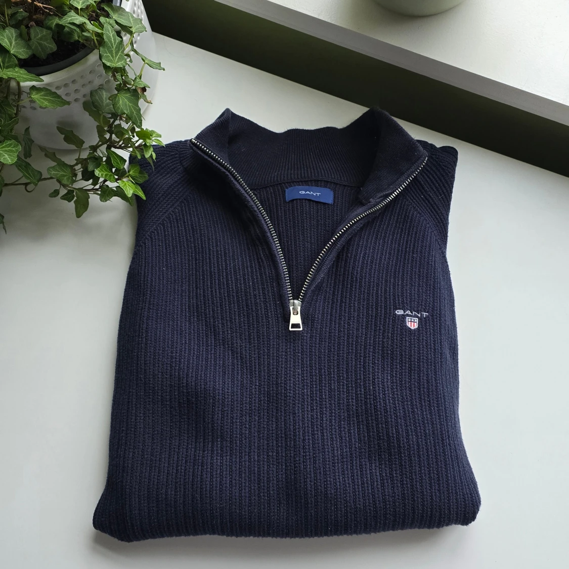 Gant half zip stickad tröja - 1