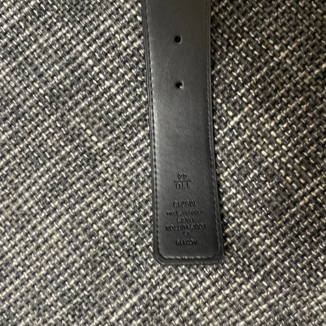 Svart Louis Vuitton bälte i skinn - 1