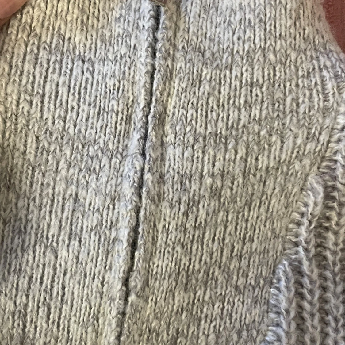 Grå stickad polotröja från Object - 1