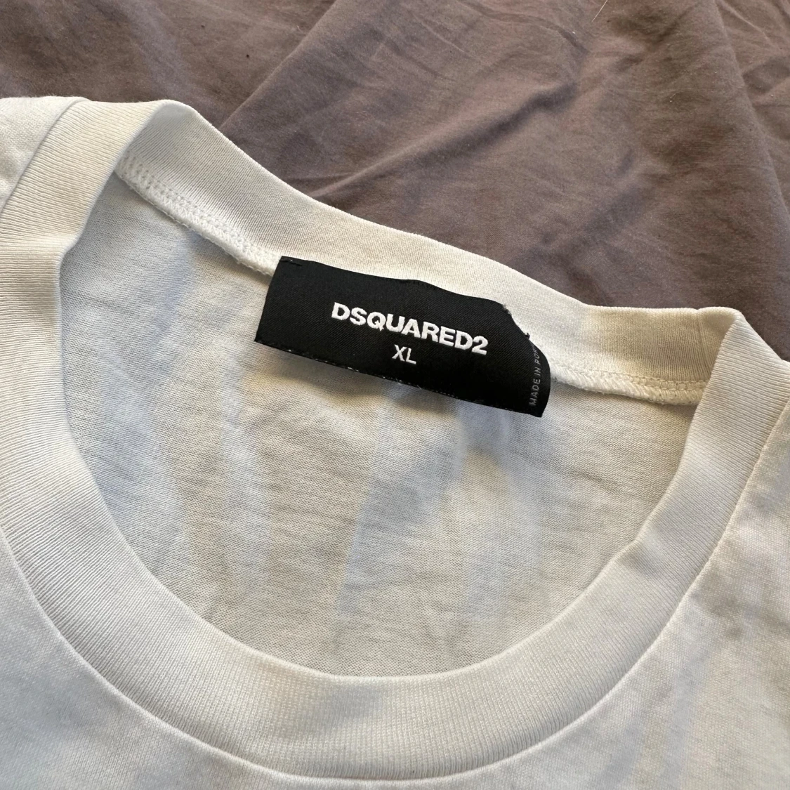 Vit Dsquared2 t-shirt med tryck strl S - 1