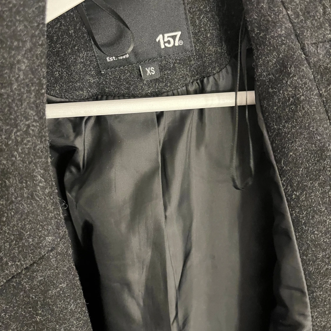 Mörkgrå kappa med bälte från 157 - 3