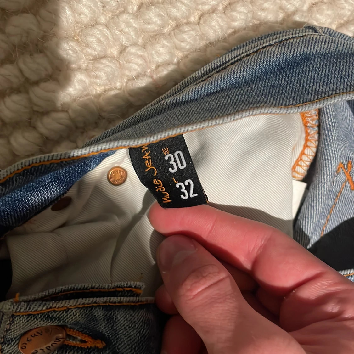 Nudie Jeans Lean Dean Blå 30/32 - 1