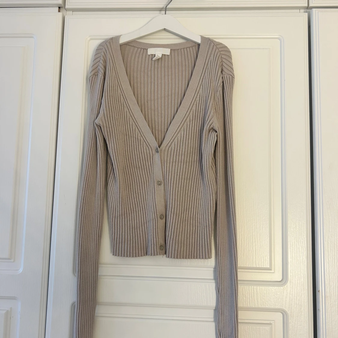 Beige ribbad kofta från H&M💕💕 - 2