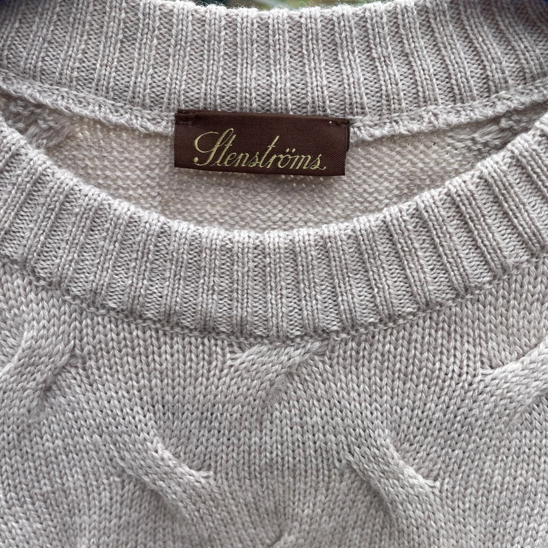 Beige stickad tröja från Stenströms - 2